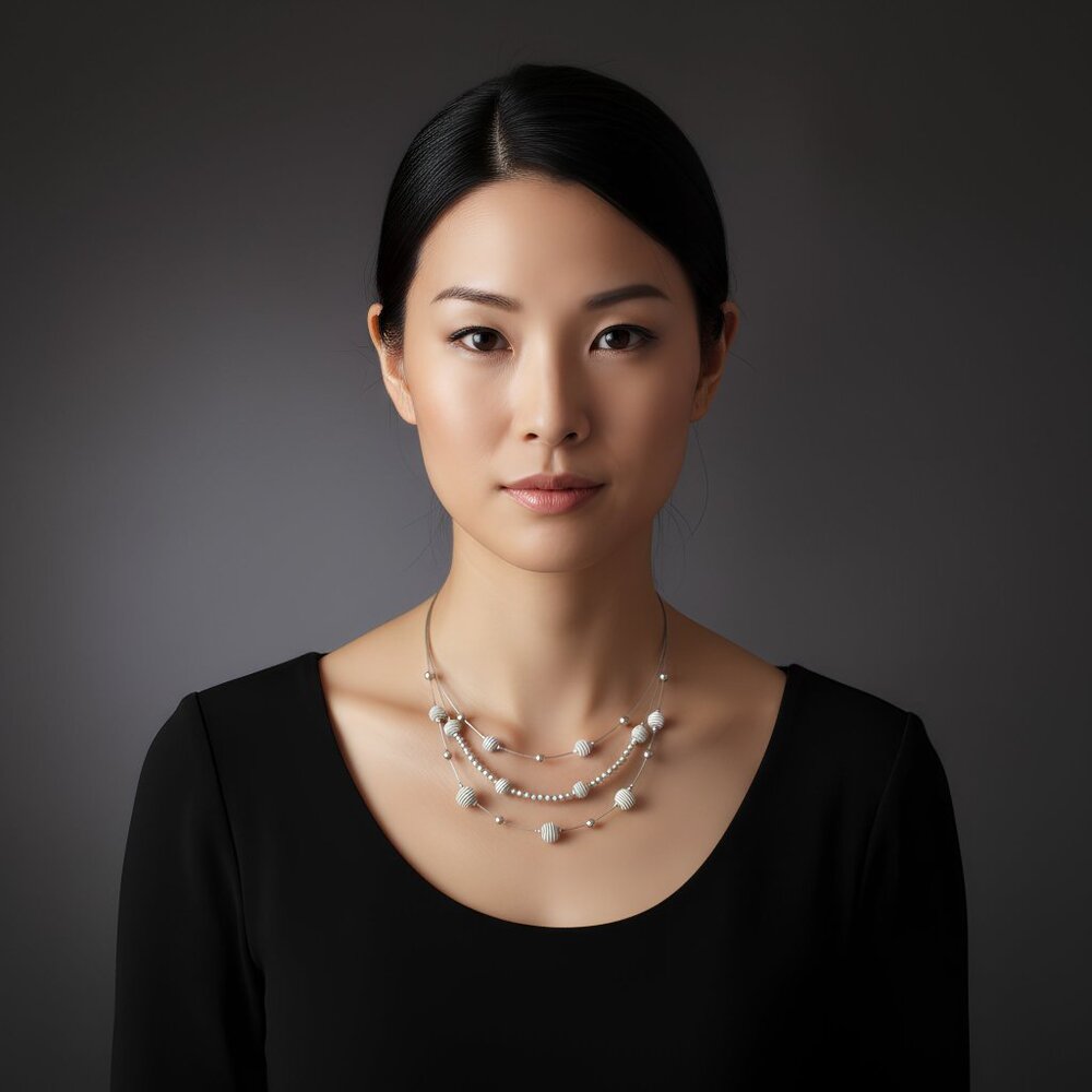 Silver Wire & Bead Necklace | Contemporary Statement Piece